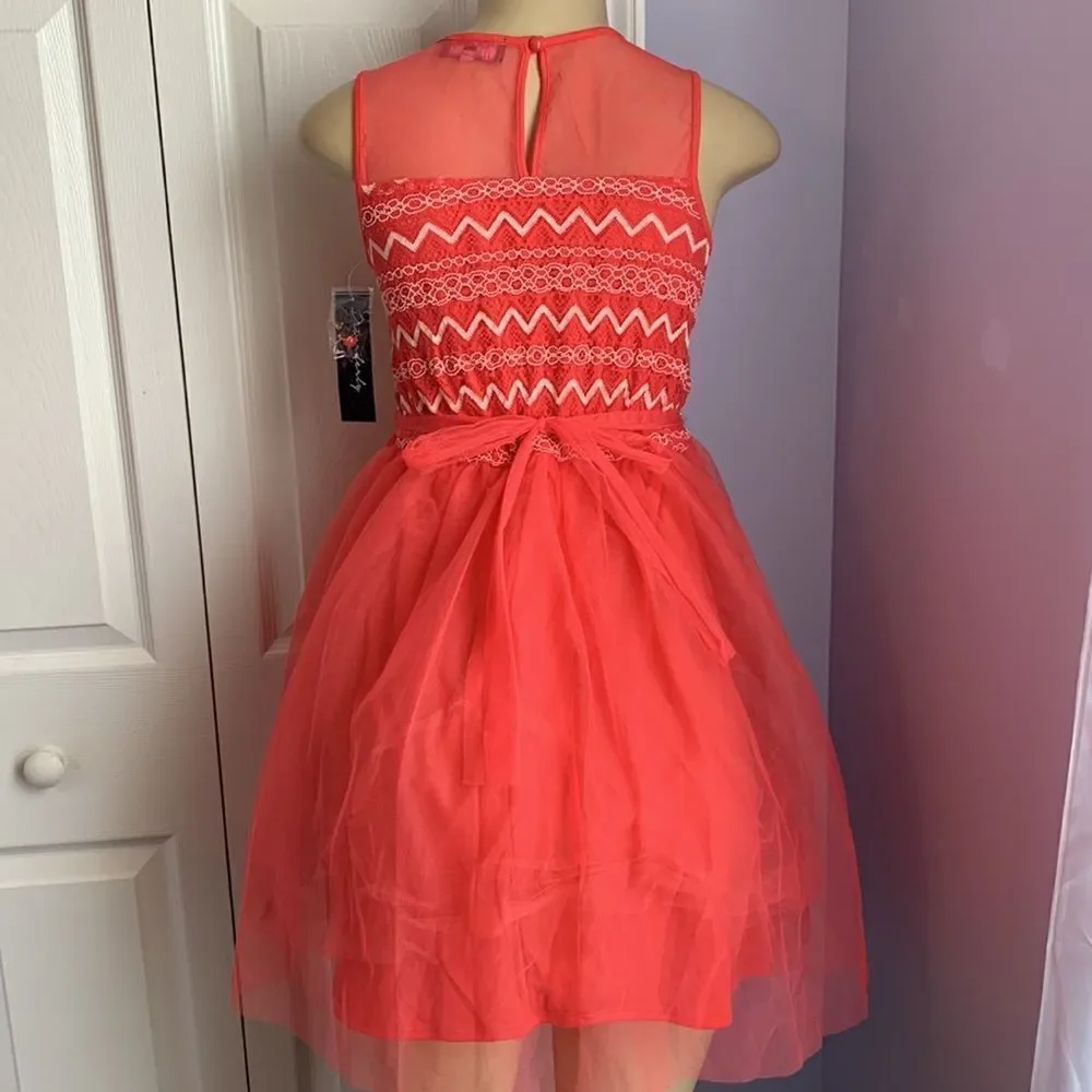 Disorderly Kids Girls Sleeveless Casual Formal Dressy Dress 14 Coral